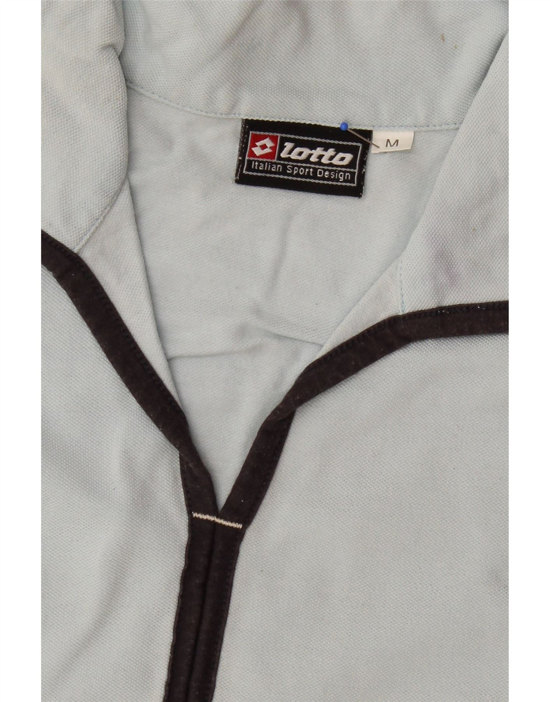 LOTTO Womens Polo Shirt UK 12 Medium Blue Cotton Vintage Lotto and Second-Hand Lotto from Messina Hembry 