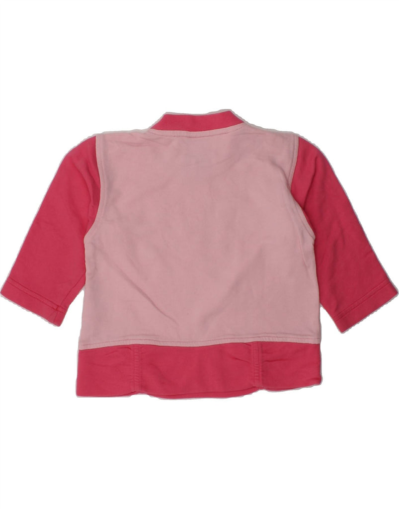 ADIDAS Baby Girls Graphic Sweatshirt Jumper 6-9 Months Pink Colourblock | Vintage Adidas | Thrift | Second-Hand Adidas | Used Clothing | Messina Hembry 