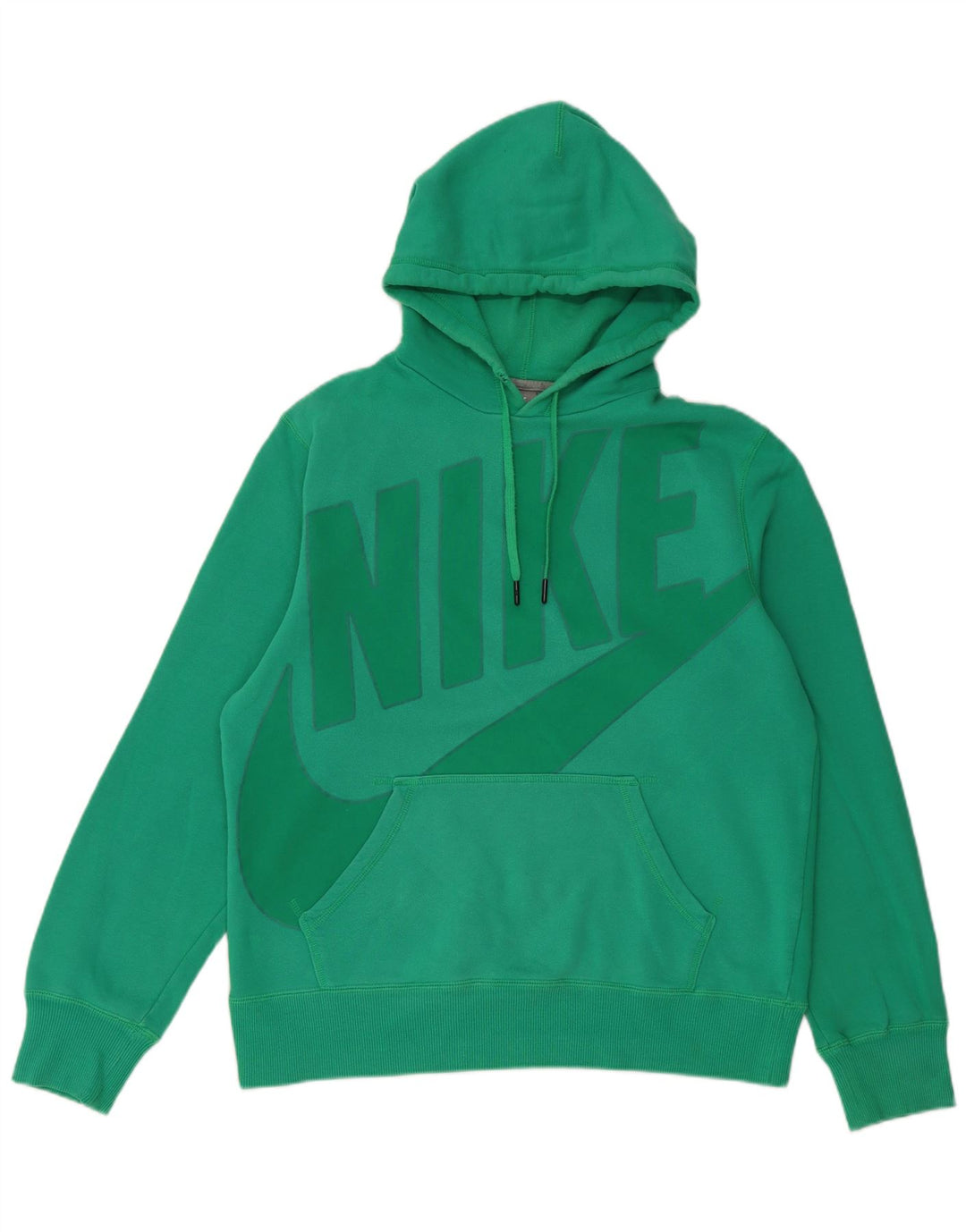 Nike Mens Graphic Hoodie Jumper Medium Green Cotton