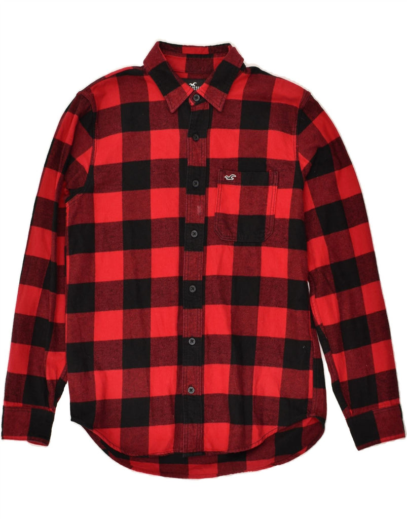 HOLLISTER Mens Flannel Shirt Medium Red Check Cotton | Vintage Hollister | Thrift | Second-Hand Hollister | Used Clothing | Messina Hembry 