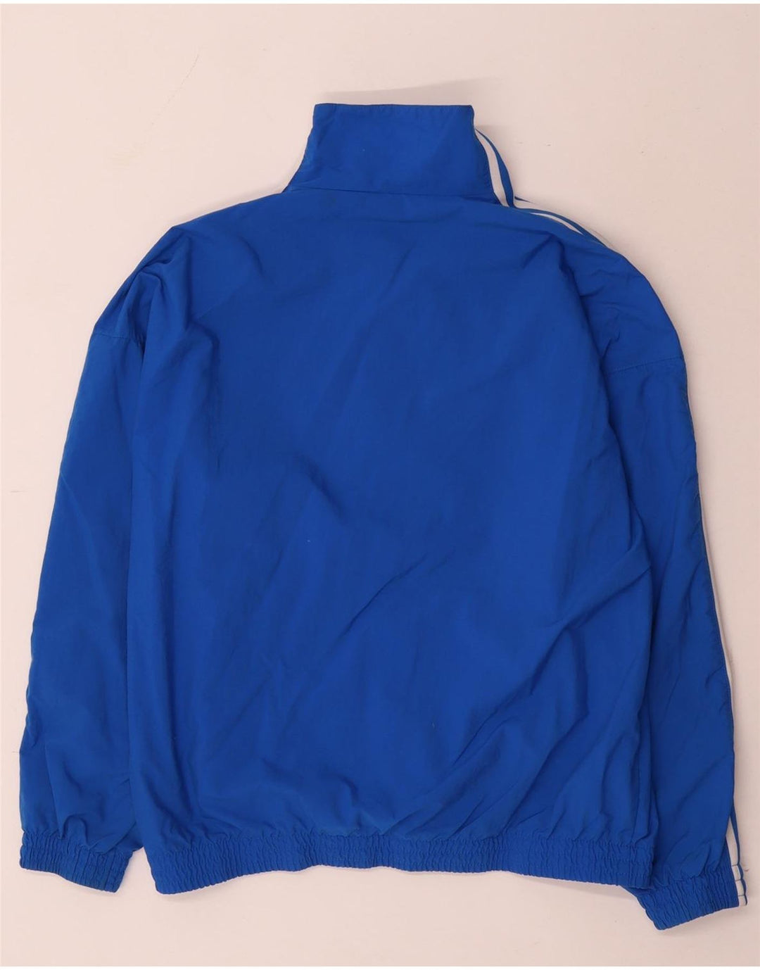 Adidas Womens Tracksuit Top Jacket UK 12 Medium Blue Nylon