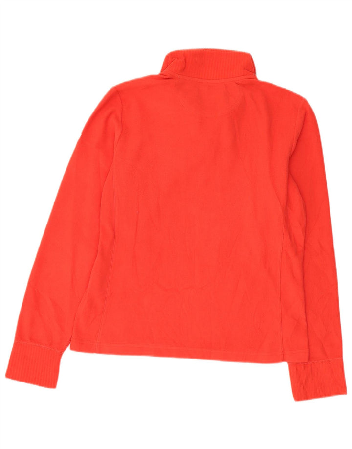 Champion Womens Easy Fit Zip Neck Fleece Jumper UK 14 Medium Red Polyester