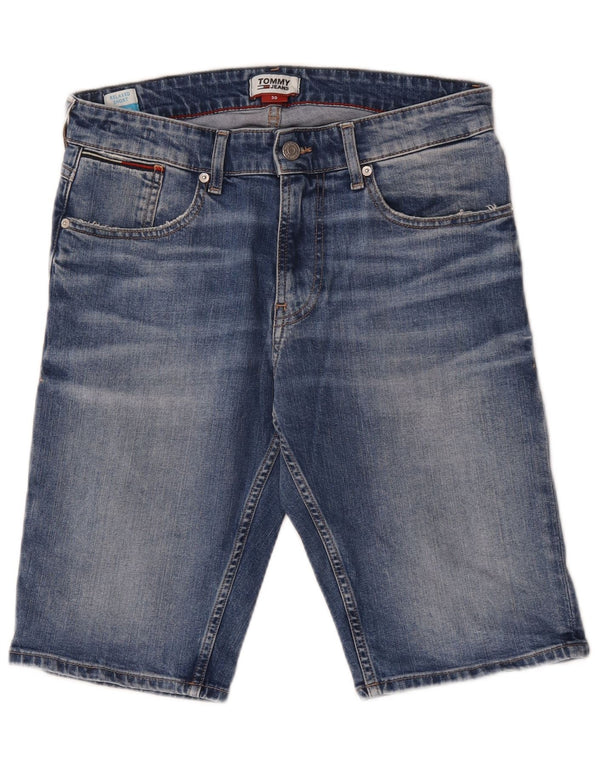Tommy Hilfiger Mens Relaxed Fit Denim Shorts W30 Medium Blue Cotton