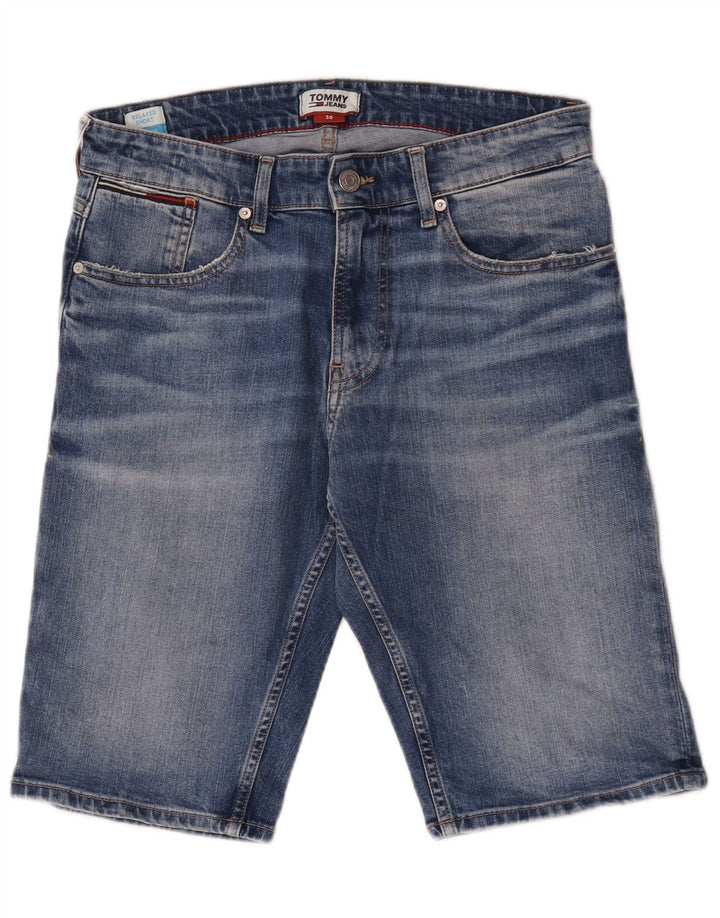 Tommy Hilfiger Mens Relaxed Fit Denim Shorts W30 Medium Blue Cotton