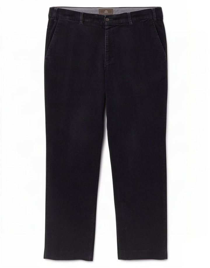 Marks & Spencer Womens Regular Fit Corduroy Trousers W38 L31 Navy Blue