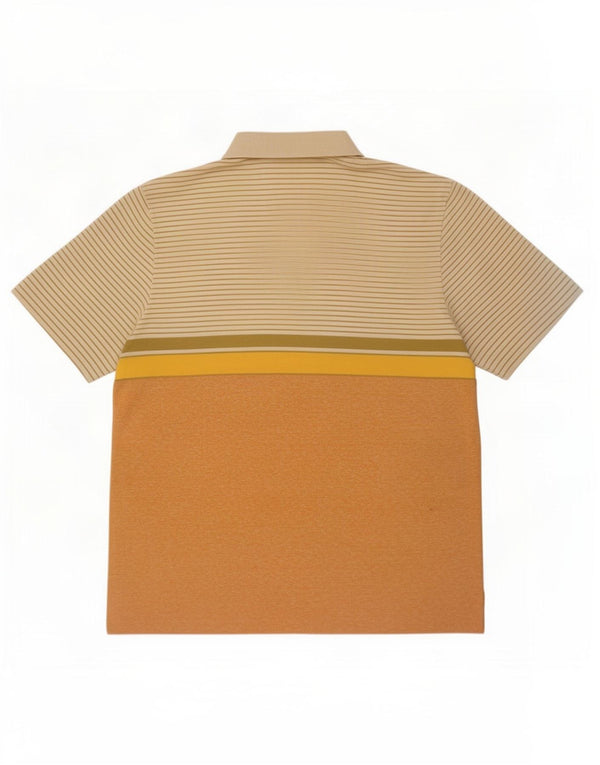 Ragno Mens Polo Shirt UK 40 Medium Multicoloured Pinstripe