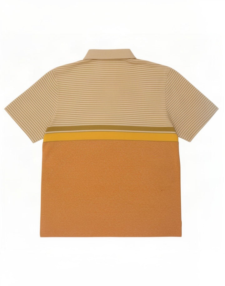 Ragno Mens Polo Shirt UK 40 Medium Multicoloured Pinstripe
