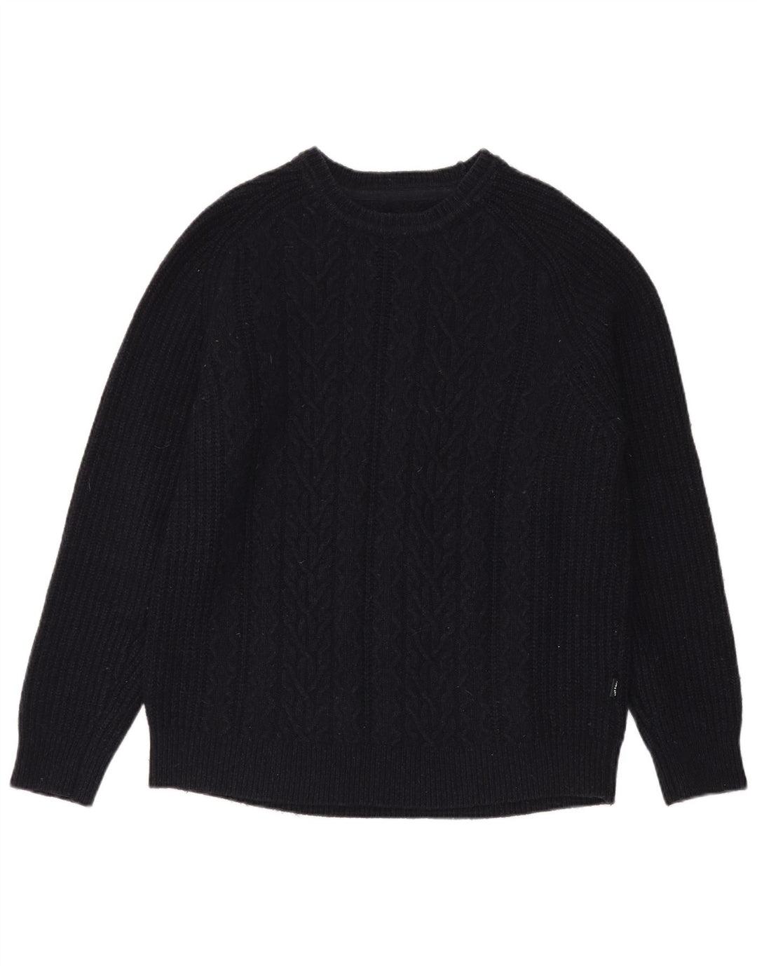 Fat Face Mens Crew Neck Jumper Sweater Large Navy Blue Wool