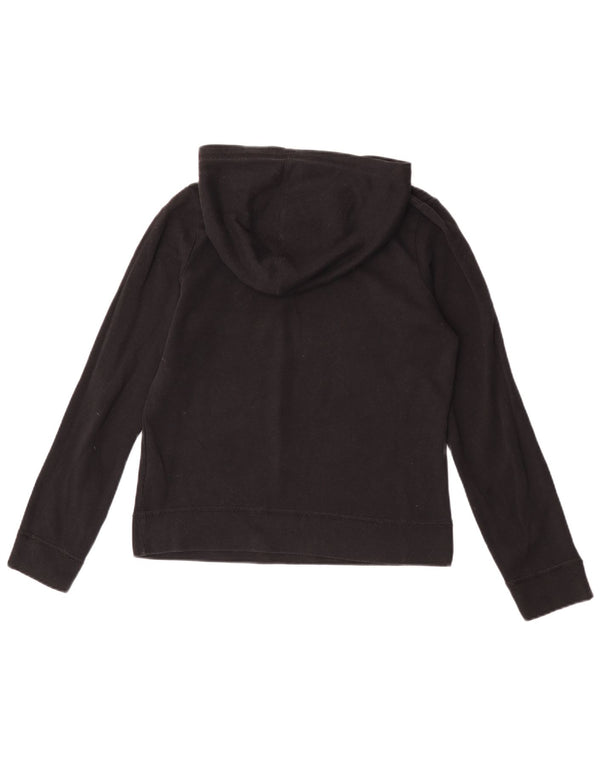 Hollister Womens Graphic Hoodie Jumper UK 10 Small Black Cotton