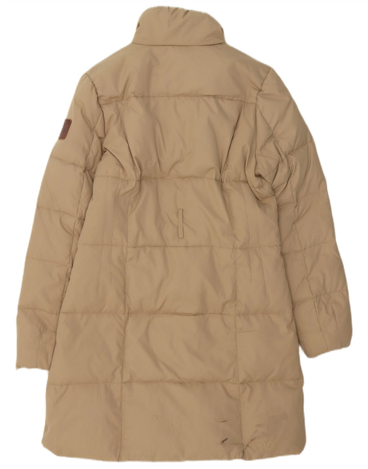 Puffa Womens Padded Coat UK 14 Medium Beige Polyester