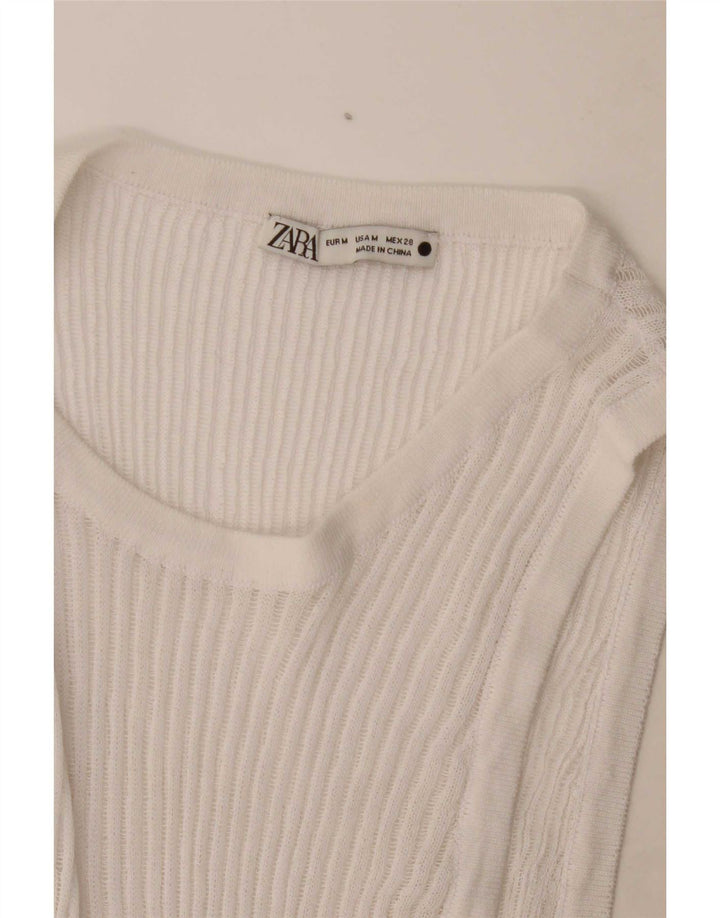 Zara Womens Vest Top UK 14 Medium White