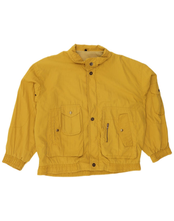 VINTAGE Womens Utility Jacket IT 54 3XL Yellow Polyester