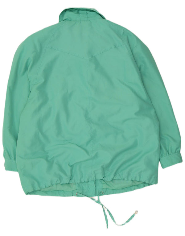 LINEAV Womens Oversized Windbreaker Jacket IT 42 Medium Green Polyester