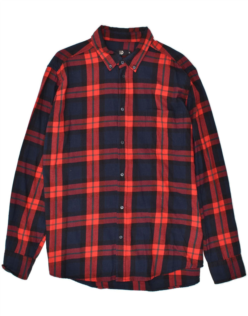 DACK'S Mens Flannel Shirt XL Red Check Cotton | Vintage Dack's | Thrift | Second-Hand Dack's | Used Clothing | Messina Hembry 