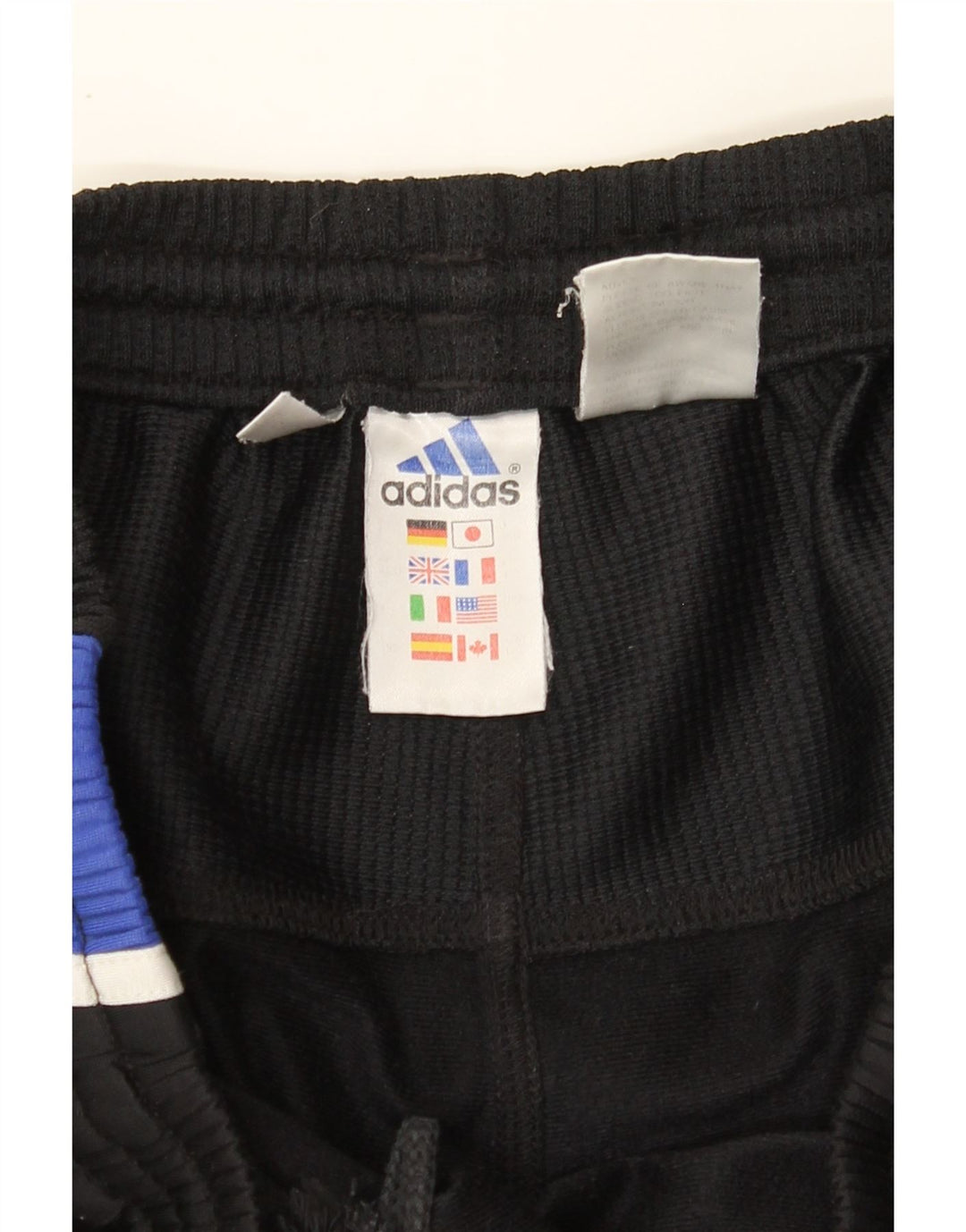 ADIDAS Mens Tracksuit Trousers Joggers Large Black Colourblock Vintage Adidas and Second-Hand Adidas from Messina Hembry 
