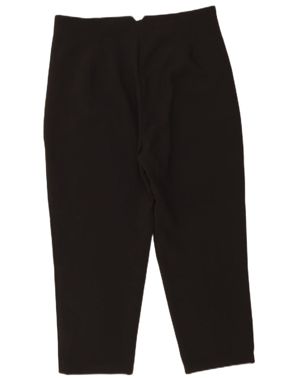 Zara Womens High Waist Tapered Casual Trousers 2XL W34 L26 Black Polyester