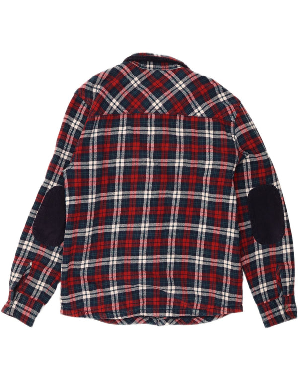 Fat Face Mens Lumberjack Flannel Shirt Large Navy Blue Check Cotton