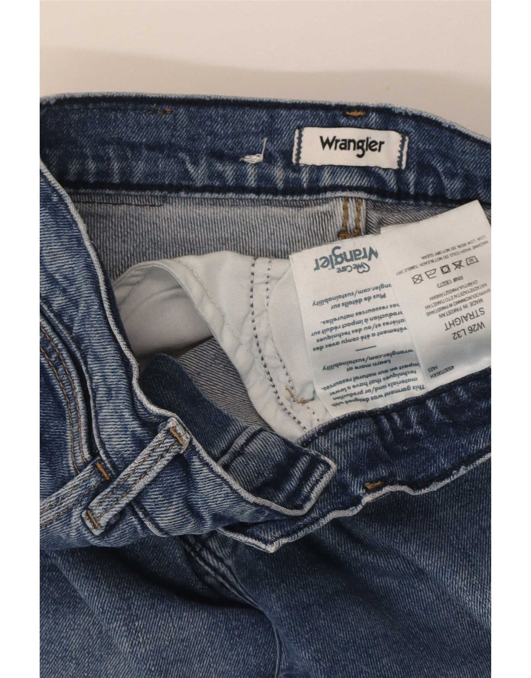 Wrangler Womens Straight Jeans W26 L28 Blue Cotton