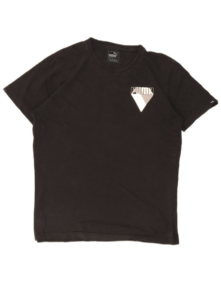 Puma Mens Graphic T-Shirt Top Medium Black
