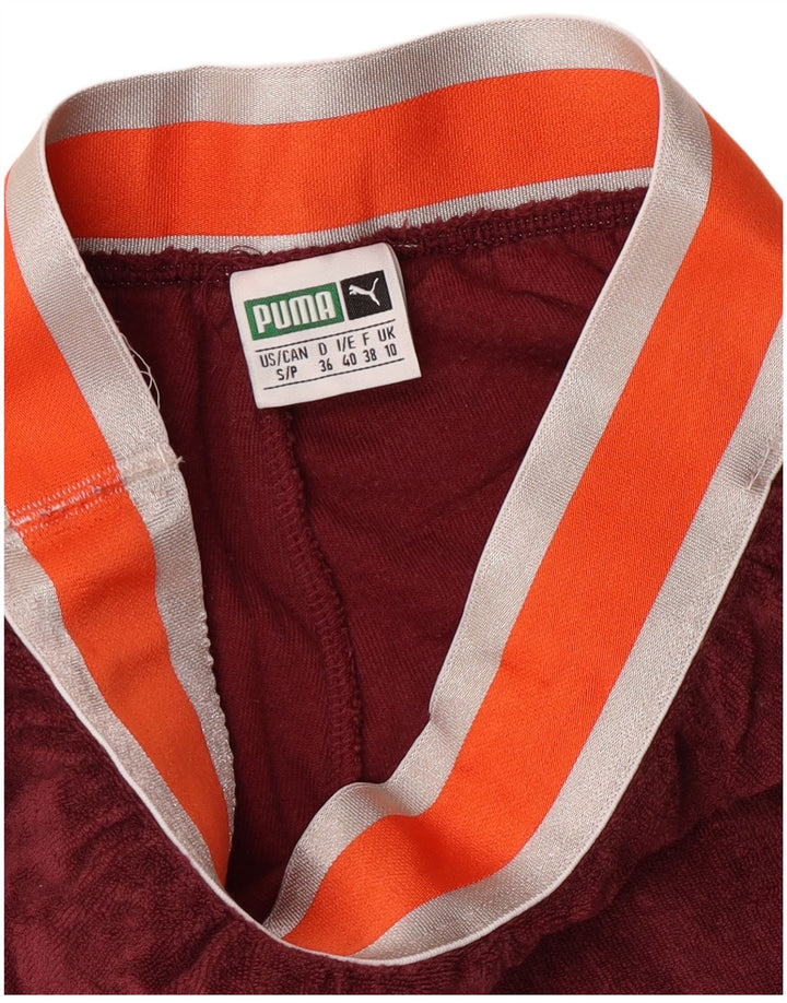 Puma Womens Tracksuit Trousers UK 10 Small  Burgundy