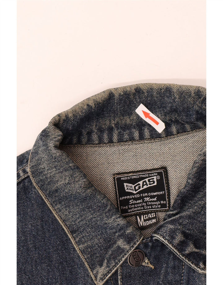 Gas Womens Denim Jacket UK 14 Medium Navy Blue Cotton
