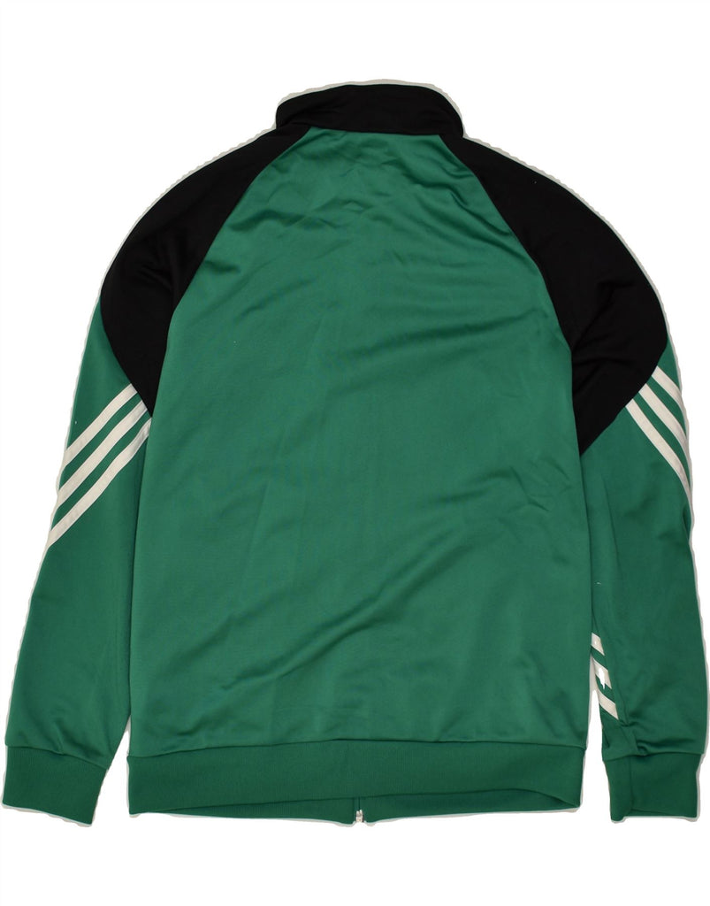 ADIDAS Boys Tracksuit Top Jacket 13-14 Years Green Polyester | Vintage Adidas | Thrift | Second-Hand Adidas | Used Clothing | Messina Hembry 