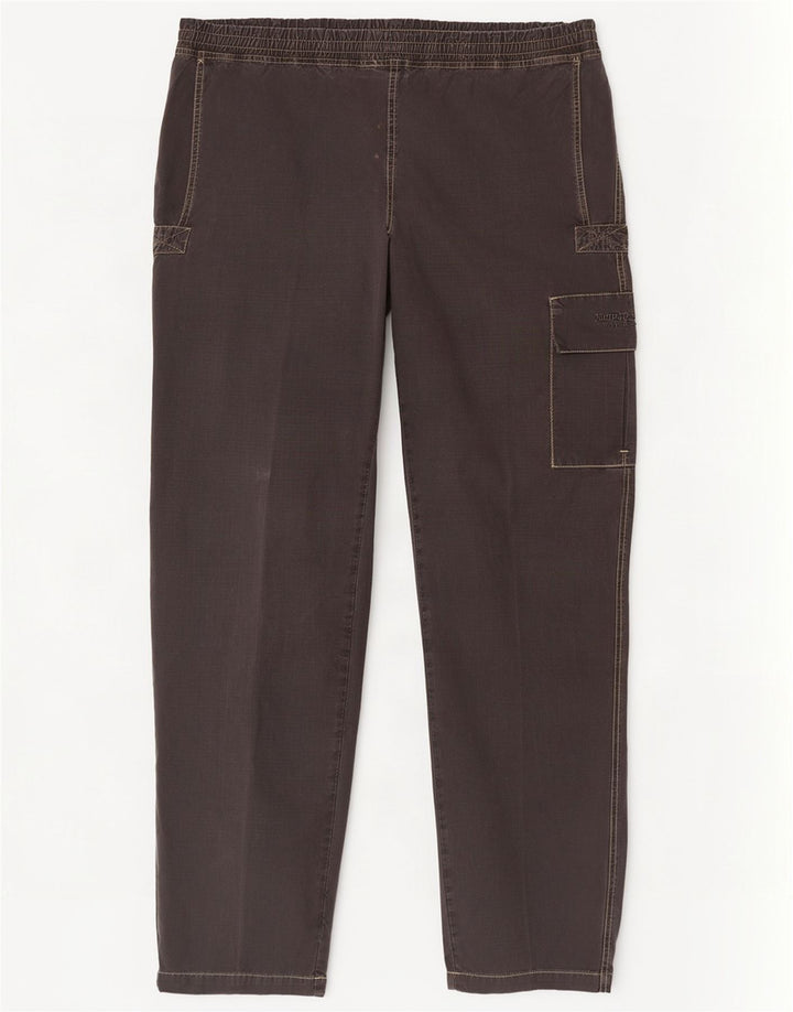 Murphy & Nye Mens Straight Cargo Trousers W36 L35 Grey Cotton
