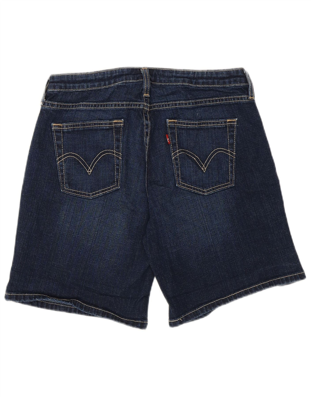 Levi's Womens 545 Denim Shorts US 4 Small W28 Navy Blue Cotton