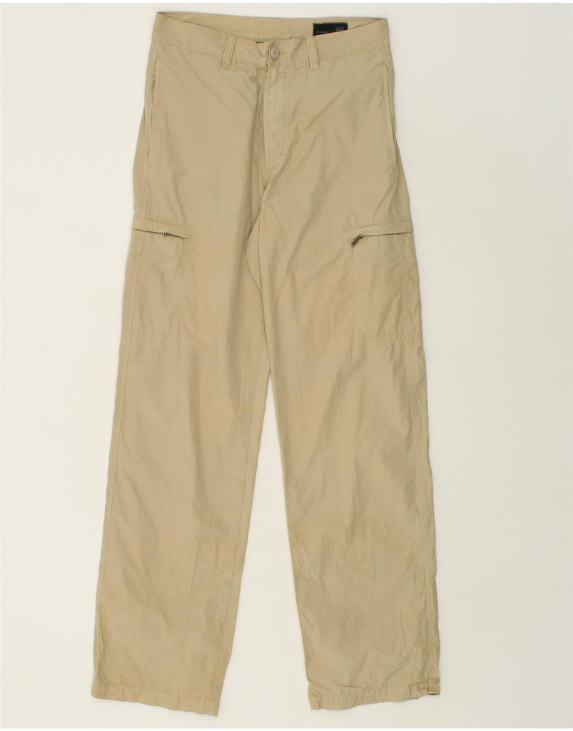 GAS Mens Straight Cargo Trousers Small W29 L33 Beige Cotton | Vintage Gas | Thrift | Second-Hand Gas | Used Clothing | Messina Hembry 