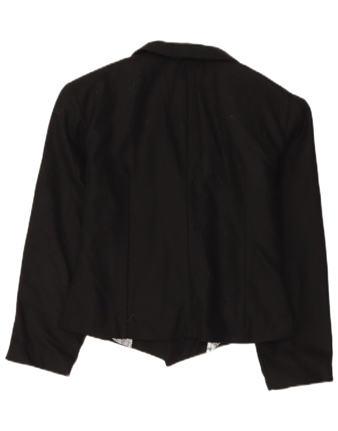 Vintage Womens Double Breasted Blazer Jacket UK 14 Medium Black Wool
