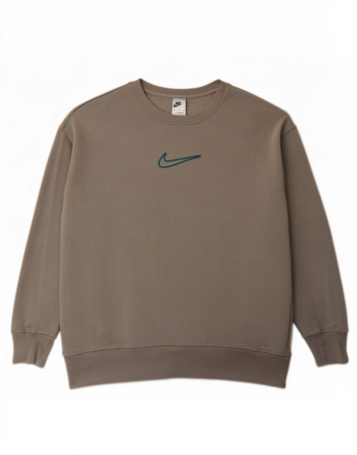 Nike Mens Loose Fit Sweatshirt Jumper Large Grey Cotton