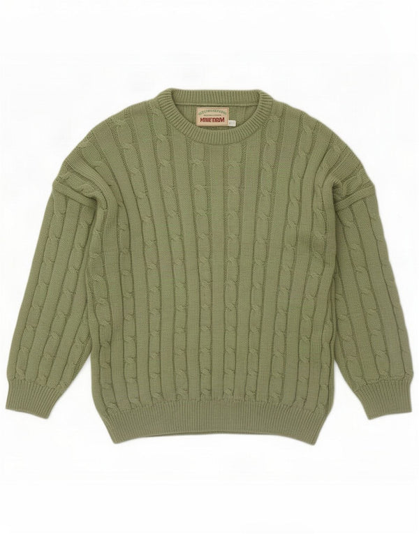 Uniform Womens Crew Neck Jumper Sweater UK 18 XL Green Acrylic