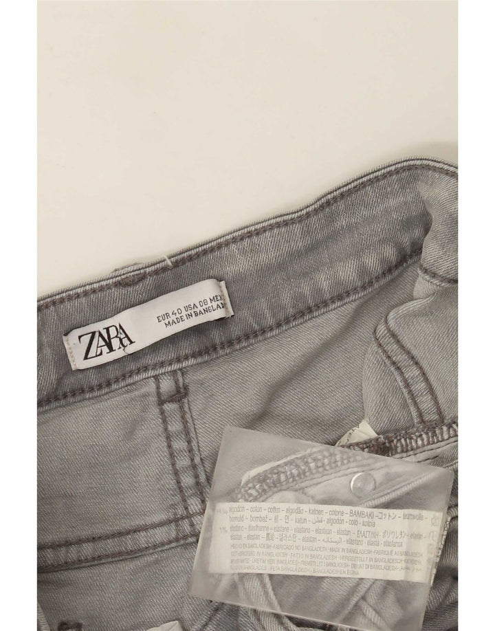 Zara Womens Slim Jeans EU 40 Medium W30 L27 Grey Cotton
