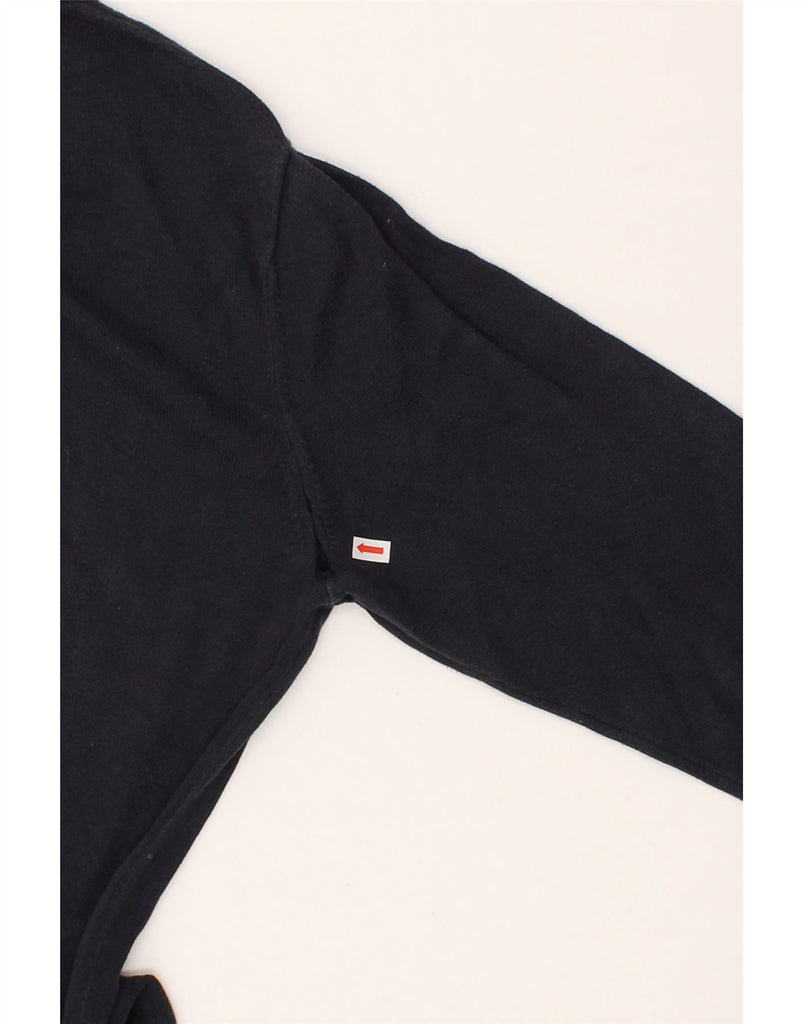 TOMMY HILFIGER Mens V-Neck Jumper Sweater Medium Navy Blue Cotton | Vintage Tommy Hilfiger | Thrift | Second-Hand Tommy Hilfiger | Used Clothing | Messina Hembry 