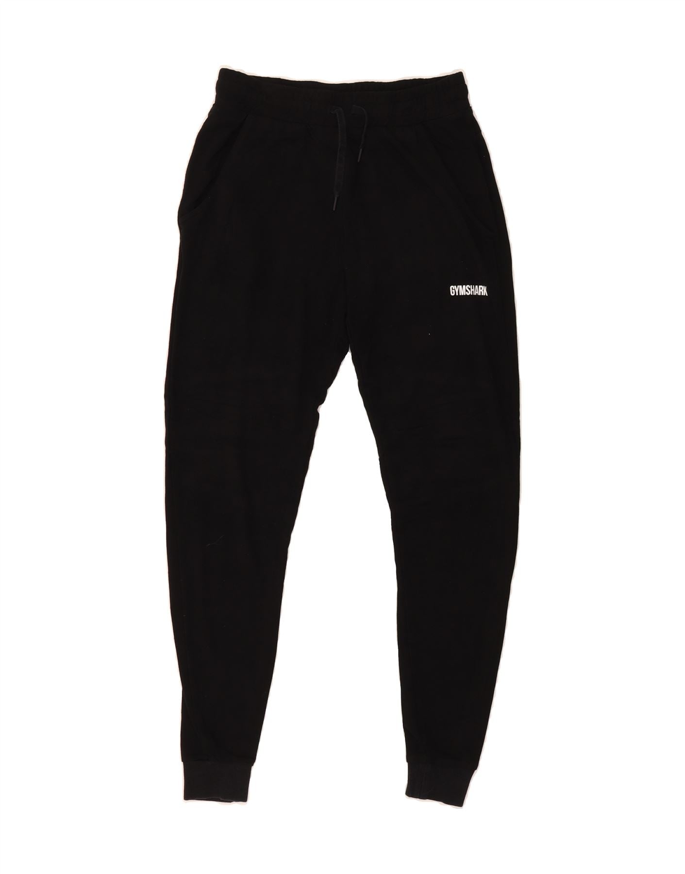 GYMSHARK Womens Tracksuit Trousers Joggers UK XS Black Viscose