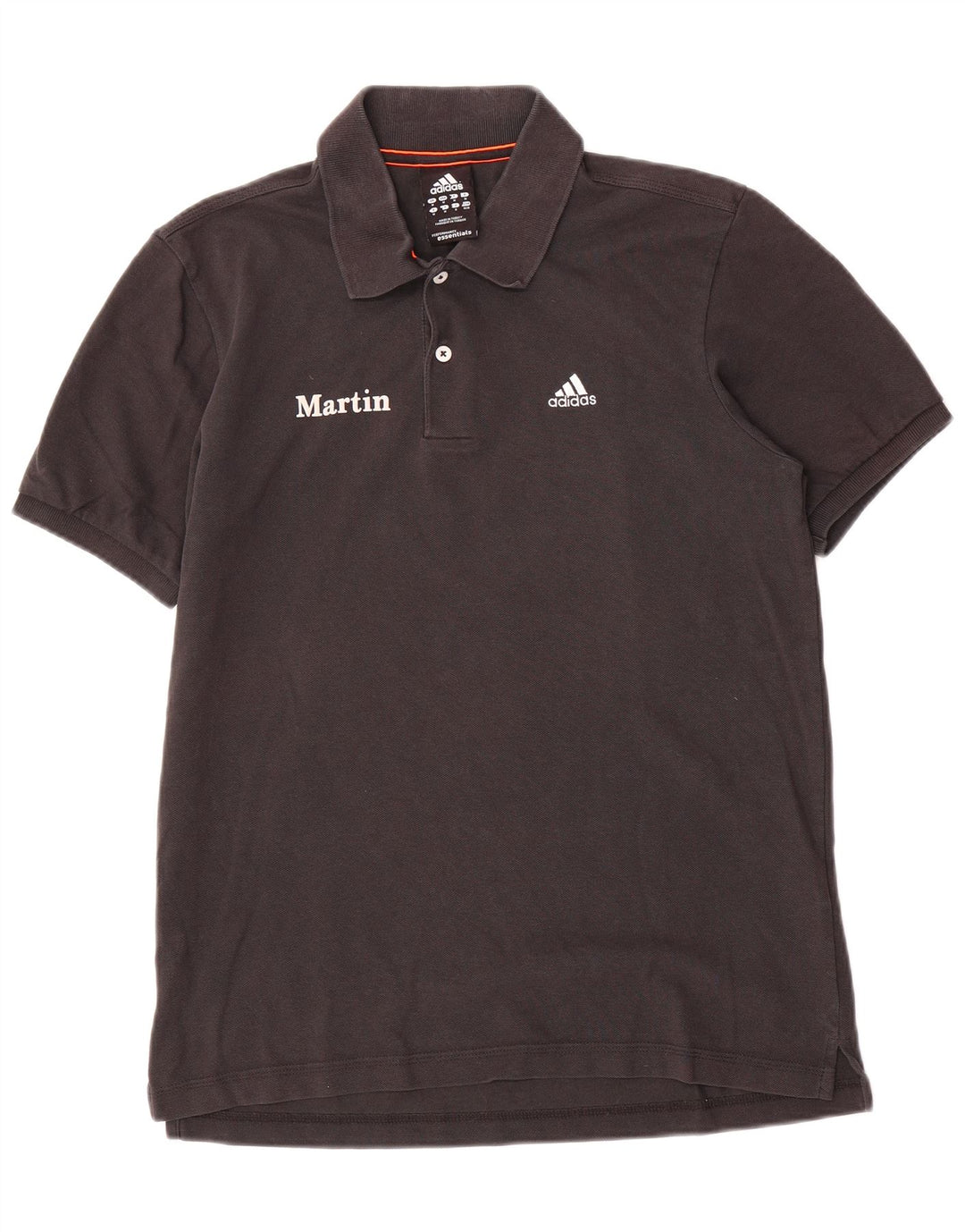 Adidas Mens Martin Graphic Polo Shirt Medium Black Cotton