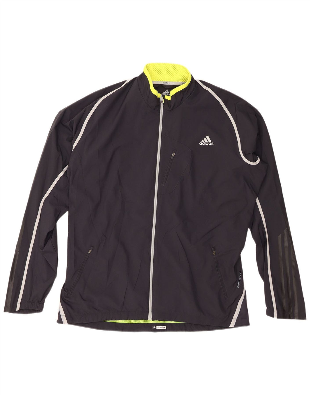 ADIDAS Mens Clima 365 Rain Jacket UK 40 Large Navy Blue Polyester