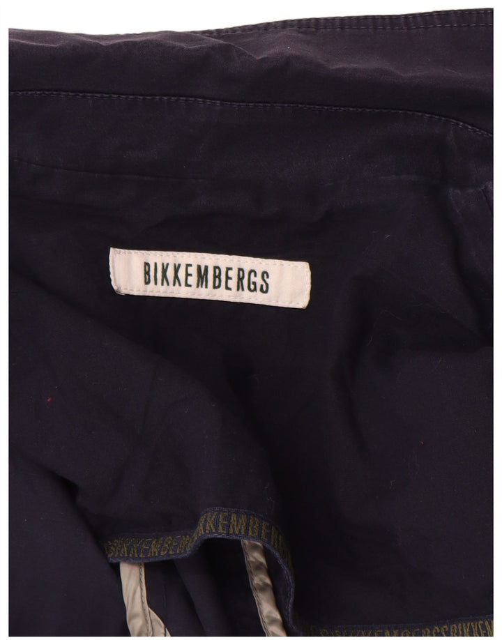 BIKKEMBERGS Mens 2 Button Blazer Jacket UK 38 Medium Navy Blue