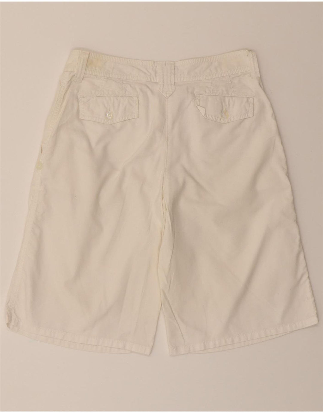 ARMANI Womens Chino Shorts UK 8 Small W28  White Cotton Vintage Armani and Second-Hand Armani from Messina Hembry 