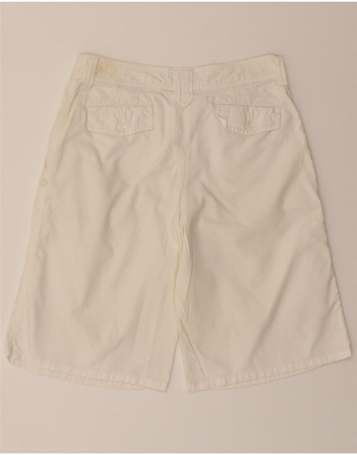 ARMANI Womens Chino Shorts UK 8 Small W28  White Cotton Vintage Armani and Second-Hand Armani from Messina Hembry 