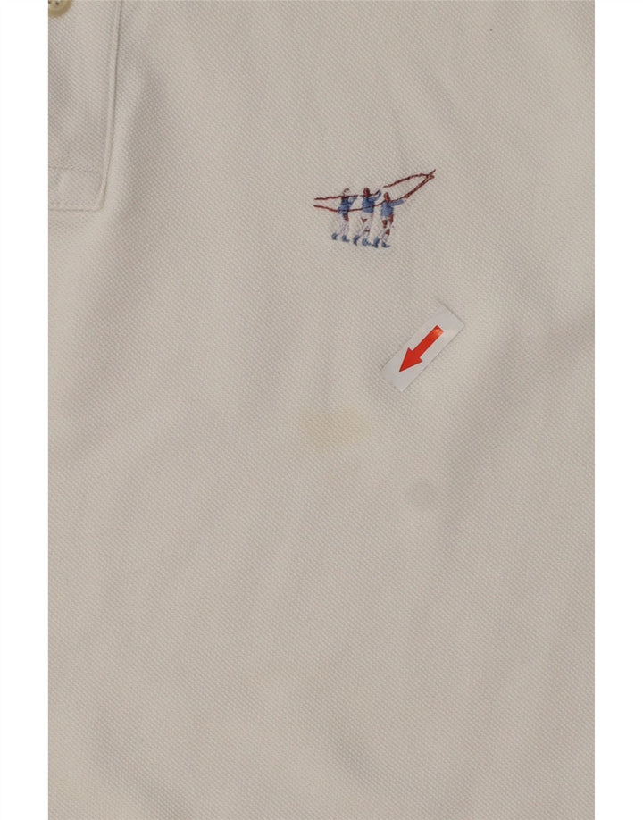 Henry Cottons Mens Polo Shirt Large White Cotton