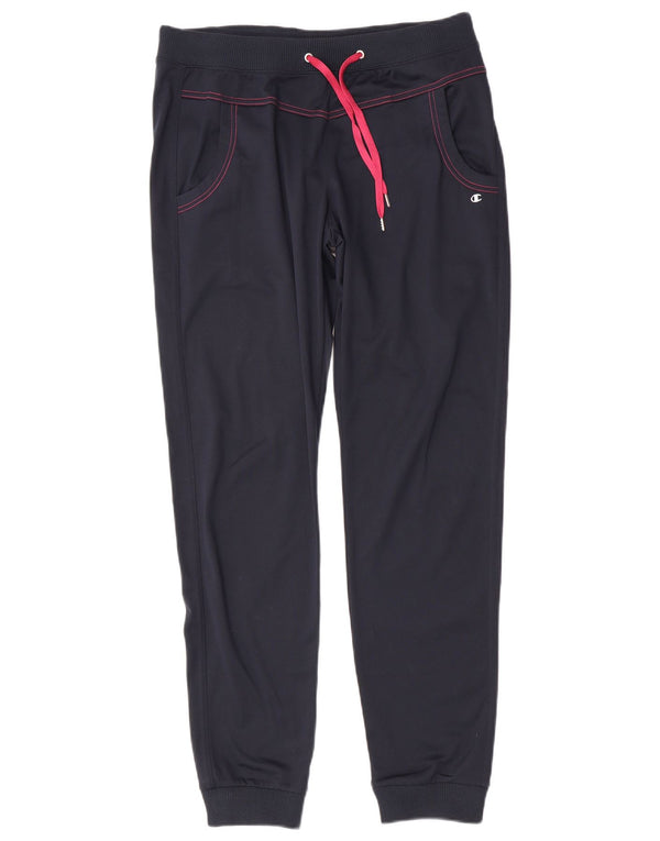 Champion Womens Tracksuit Trousers Joggers UK 14 Large Navy Blue