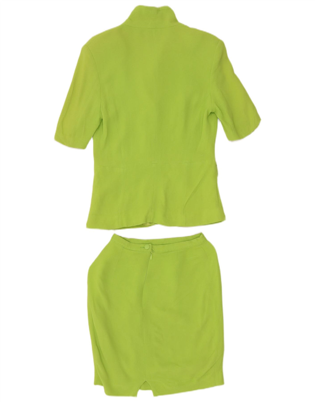 Swish Womens 4 Button 2 Piece Skirt Set UK 8 Small W24 Green