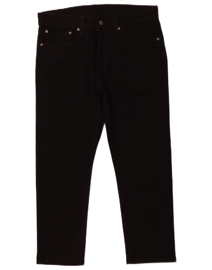 LEVI'S Mens 512 Slim Tapered Jeans W34 L25 Black Cotton