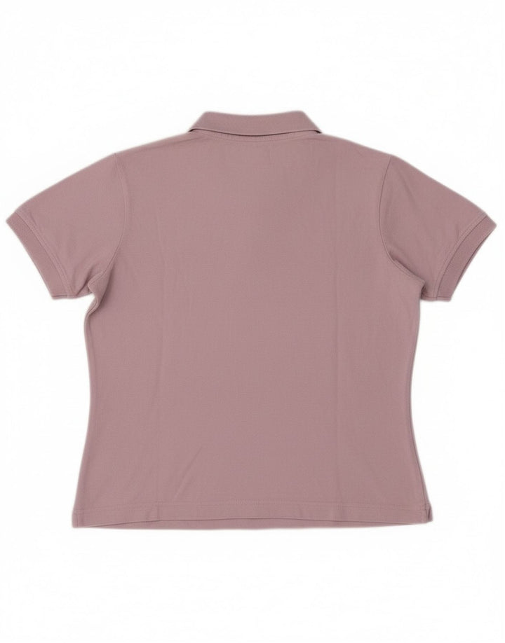 Kappa Womens Oversized Polo Shirt UK 10 Small Pink Cotton