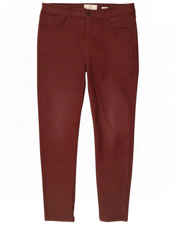 Fat Face Womens Jegging Jeans UK 14 Large W32 L28 Burgundy Viscose