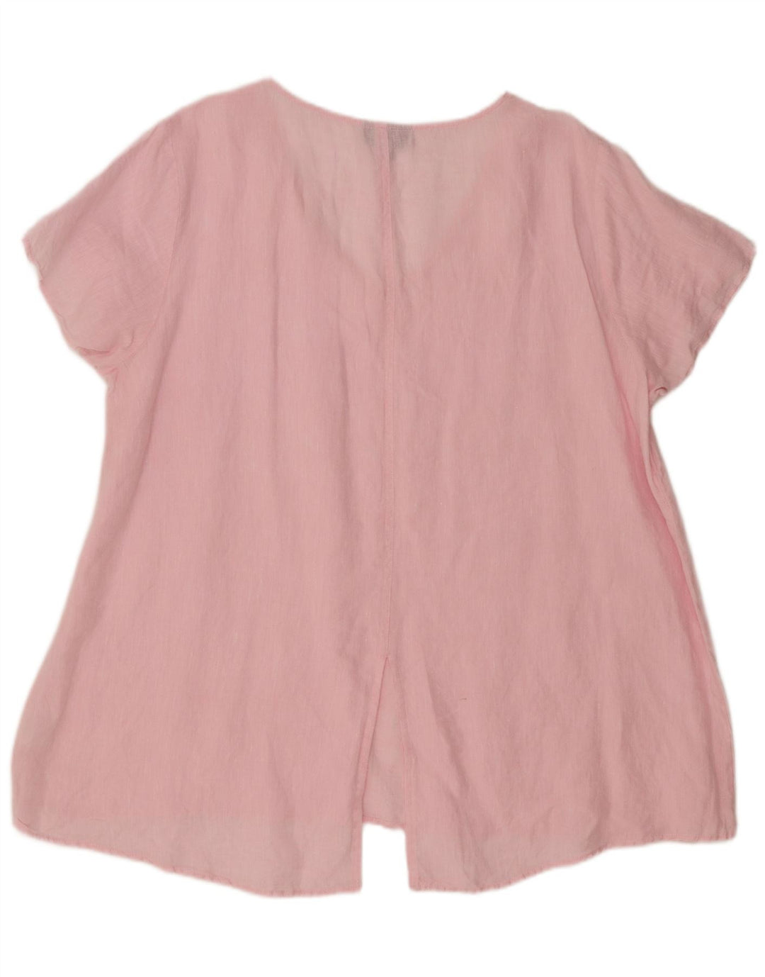 Marks & Spencer Womens Autograph Oversized Blouse Top UK 18 XL Pink Linen