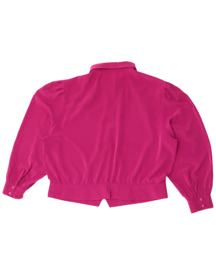 Tru Womens Shirt Blouse IT 48 XL Purple Polyester
