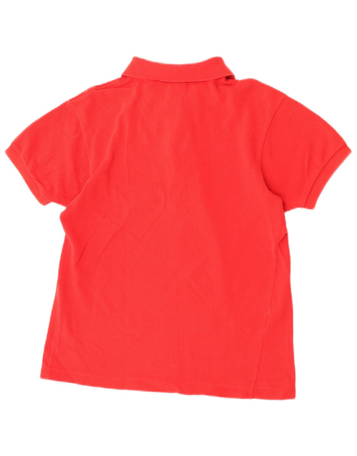 Lacoste Womens Polo Shirt Size 38 Medium Red Cotton