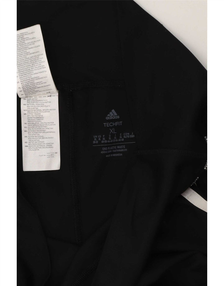Adidas Womens Sport Shorts UK 20/22 XL Black Polyester